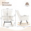 Joolihome Rocking Chair, High Back Teddy Upholstered Chair 2