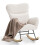 Joolihome Rocking Chair, High Back Teddy Upholstered Chair 3