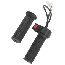 1 paire de poignées d'accélérateur en caoutchouc pour vélo électrique de 22 mm, 3 vitesses