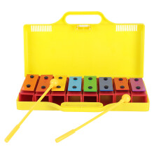 Xylophone à 8 notes avec 2 baguettes - boîte jaune