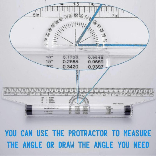 2 Pieces Plastic Measuring Rolling Ruler, Drawing Roller Ruler, Parallel Ruler, Multifunctional Drawing Design Ruler Compatible with Measuring, Drafti 2