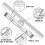 2 Pieces Plastic Measuring Rolling Ruler, Drawing Roller Ruler, Parallel Ruler, Multifunctional Drawing Design Ruler Compatible with Measuring, Drafti 2