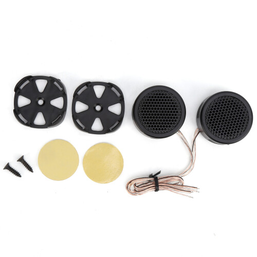 2 pezzi tweeter da cupola per auto 12V 500W 4Ω nero 1