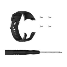 (Black) Silicone Replacement Wrist Band Strap For Suunto Spartan Trainer Wrist Hr Watch TW