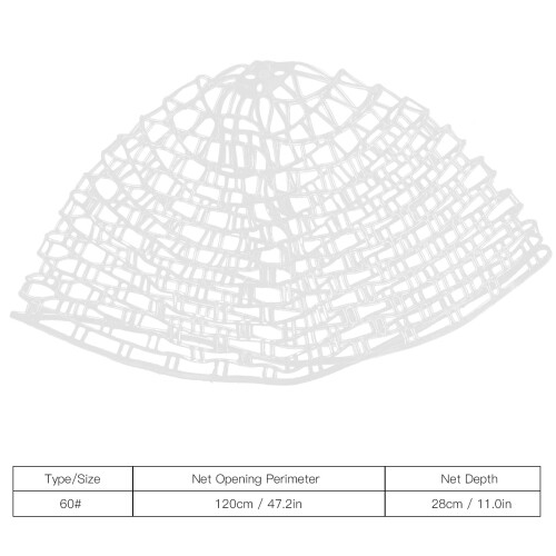 Net60# 60 cm LandingNet 4,8-5,3 oz blanc transparent 2