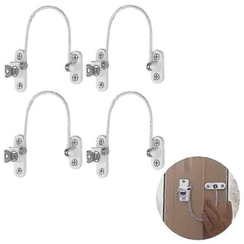 (White) 4 Pcs Window Restrictor Locks Window Restrictors Baby Security Window Locks Window Locks Door Locks TW 2