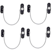 (Black) 4 Pcs Window Restrictor Locks Window Restrictors Baby Security Window Locks Window Locks Door Locks TW