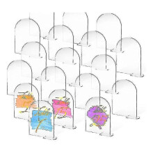 30pcs 4 X 6 Inch Clear Arch Acrylic Sign with Stand Blank Arched Round Top Acrylic Sheet Diy Acryli TW
