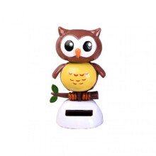 (Brown Owl) Solar Ornt For Car Dasard Dancing Animal Tabletop #yuwe TW