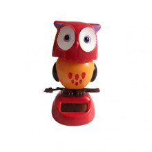 (Red Owl) Solar Ornt For Car Dasard Dancing Animal Tabletop #yuwe TW