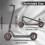 T4 PRO - Scooter elétrico dobrável - 8,5 polegadas - Motor 350W - Bateria 36V 10,4Ah - Autonomia máxima 30km/h - Bluetooth - Preto. 3