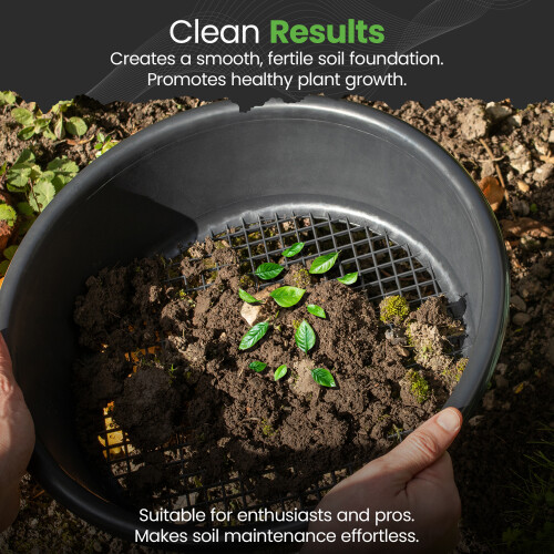 Large Plastic Round Garden Sieve Riddle Riddler Soil Sifter Mesh Tool 2