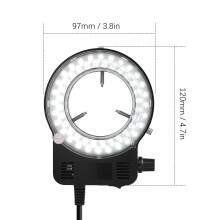 Luce LED per microscopio 4,5W 120x97x21mm bianco