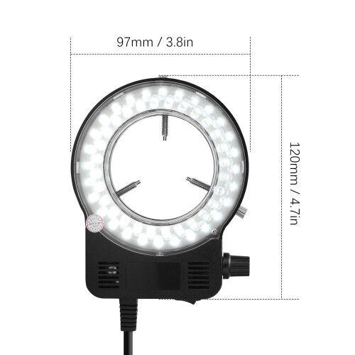 Luce LED per microscopio 4,5W 120x97x21mm bianco