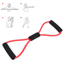 Körpersport Widerstandsband Haushalt Fitness Elastisches Stretch-Trainingsband Gurt Rot