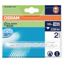 Lâmpada halógena OSRAM Tube R7S 118mm 120W - Branco quente - Compatível com dimmer