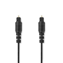Optisches Audiokabel | TosLink Stecker | TosLink Stecker | 1,00 m | Rund | PVC | Schwarz | Box