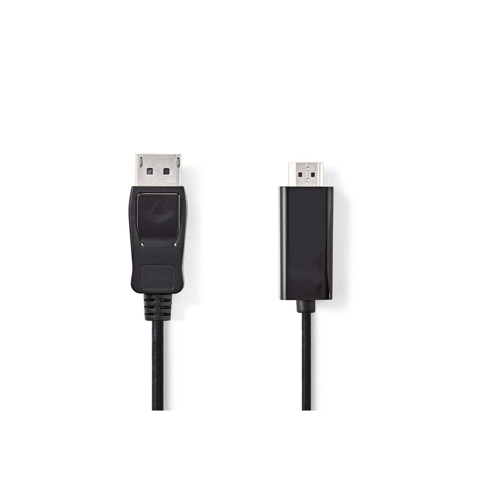 Nedis Schwarz Displayport Kabel Displayport Stecker Hdmi Anschluss 4K30hz Vernickelt 200 M Rund Pvc Box - Bild 3