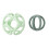 Set de 2 balles NATTOU en silicone 100% - Vert menthe + vert herbe 1