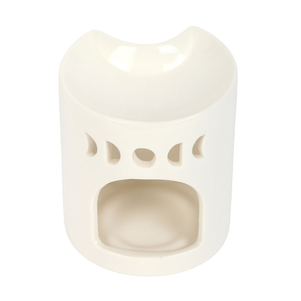 Something Different White (One Size, ) Crescent Moon Oil Burner