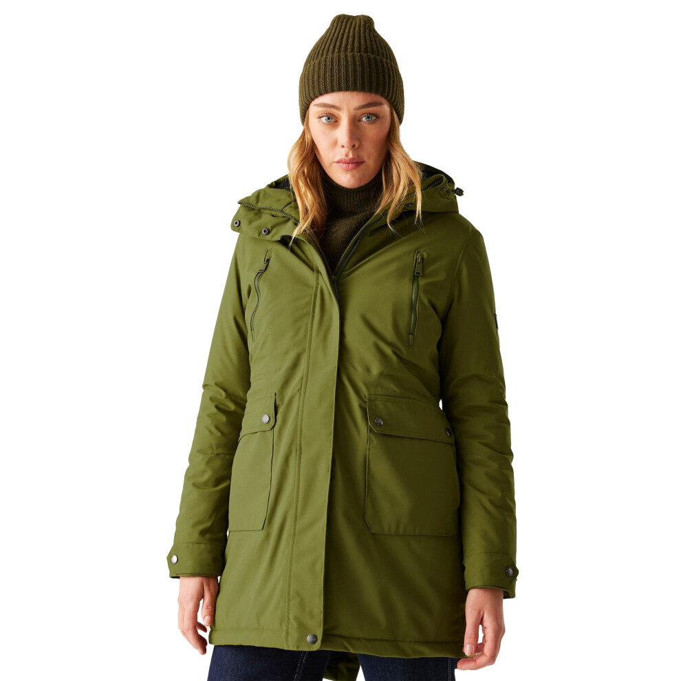 (16 UK, Nephrite Green/Black) Regatta Womens/Ladies Valenta Waterproof Jacket