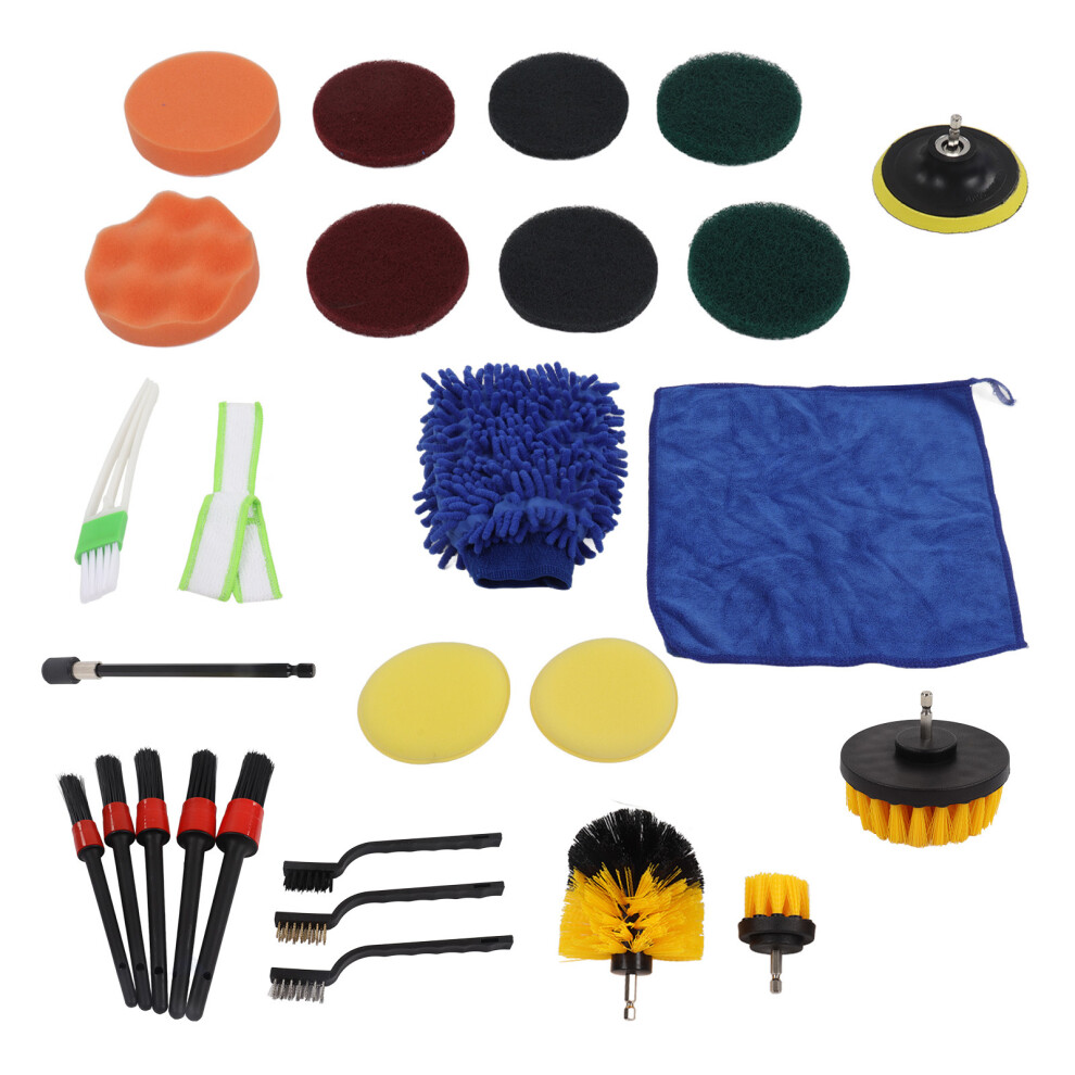 26PCS Car Wash Kit Car Cleaning Brush Kit Polished