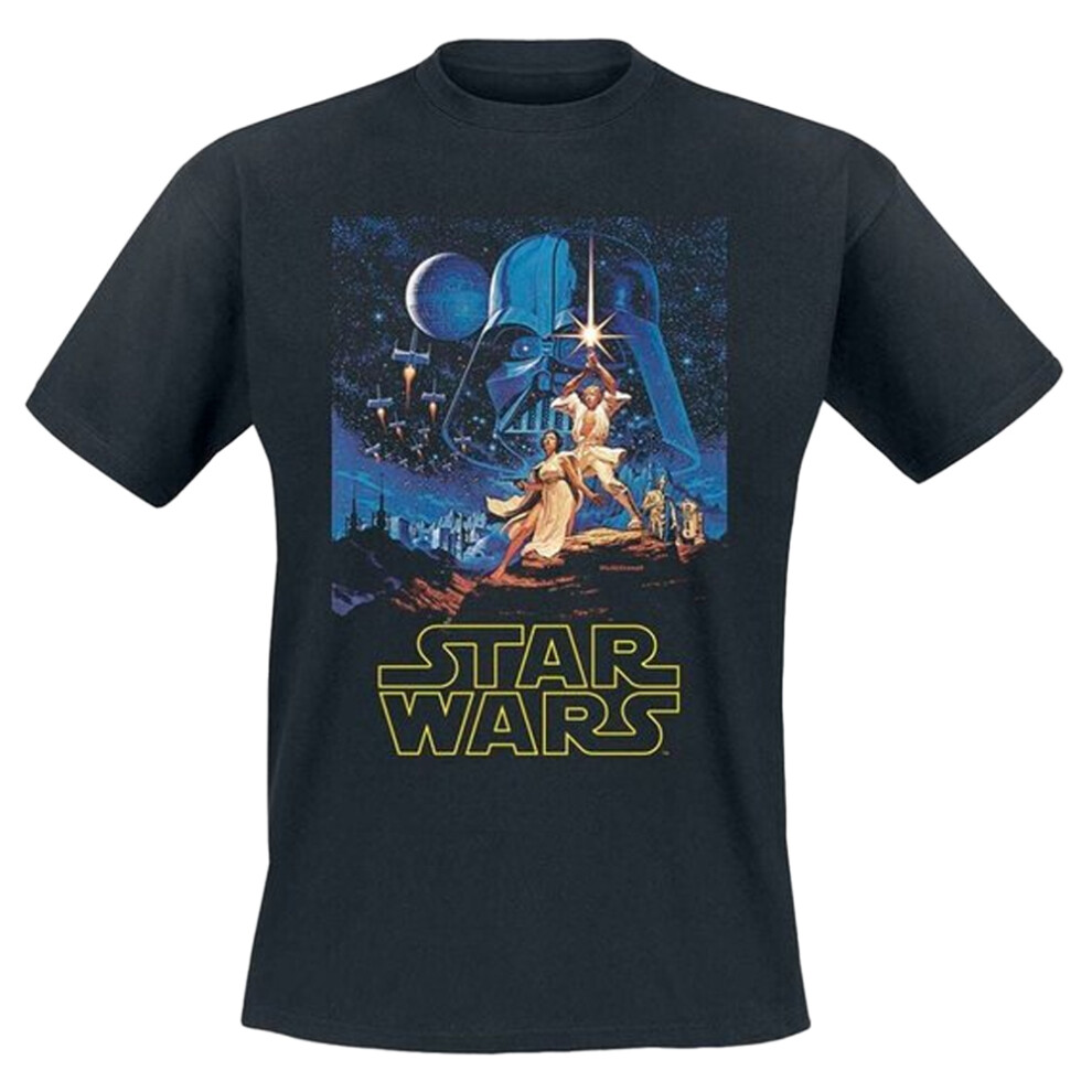Star Wars (Xl, ) Unisex Adult Classic Poster T-Shirt Men's Black