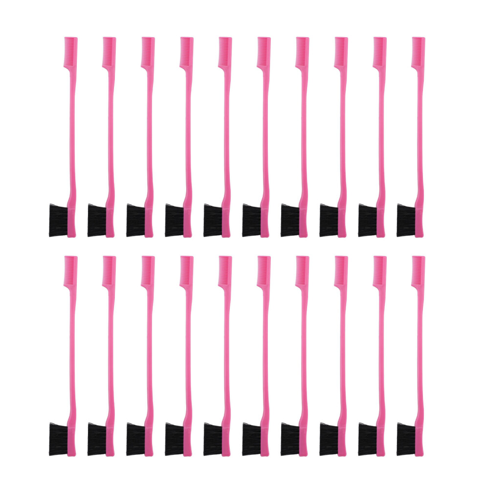 20 Pcs Eyebrow Brush Comb Dual Head Eyelash Makeup