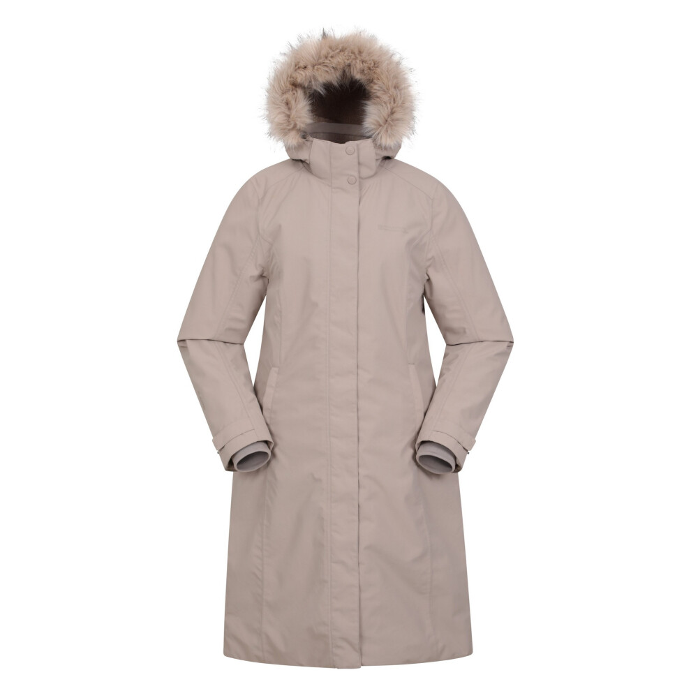 Mountain Warehouse Women's Cream,Multicoloured / Meadow Borg Lined Waterproof Padded Jacket