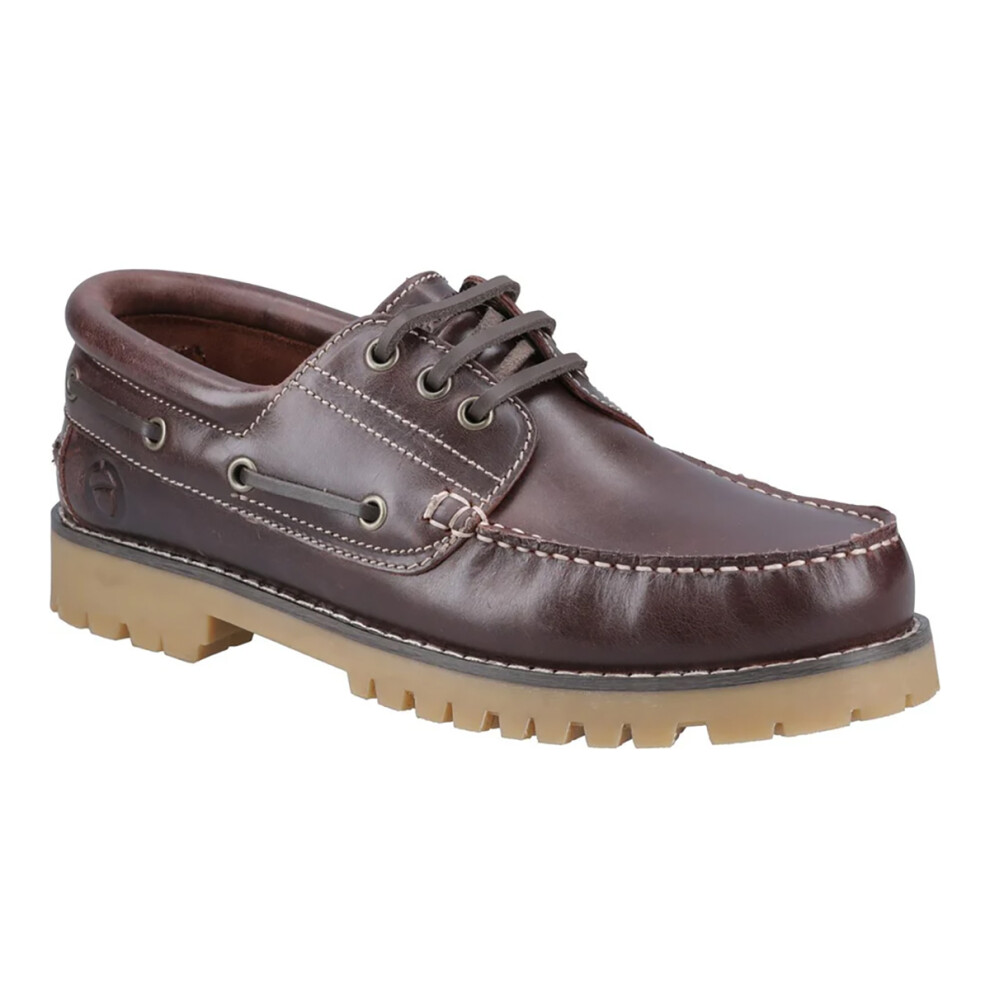 (7 UK, Brown) Cotswold Mens Inglecote Leather Boat Shoes-image-OPC-PJRVBDG-NEW