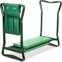 Garden Kneeler Seat with Handles & Removable Tool Pouch  2-in-1 Bench