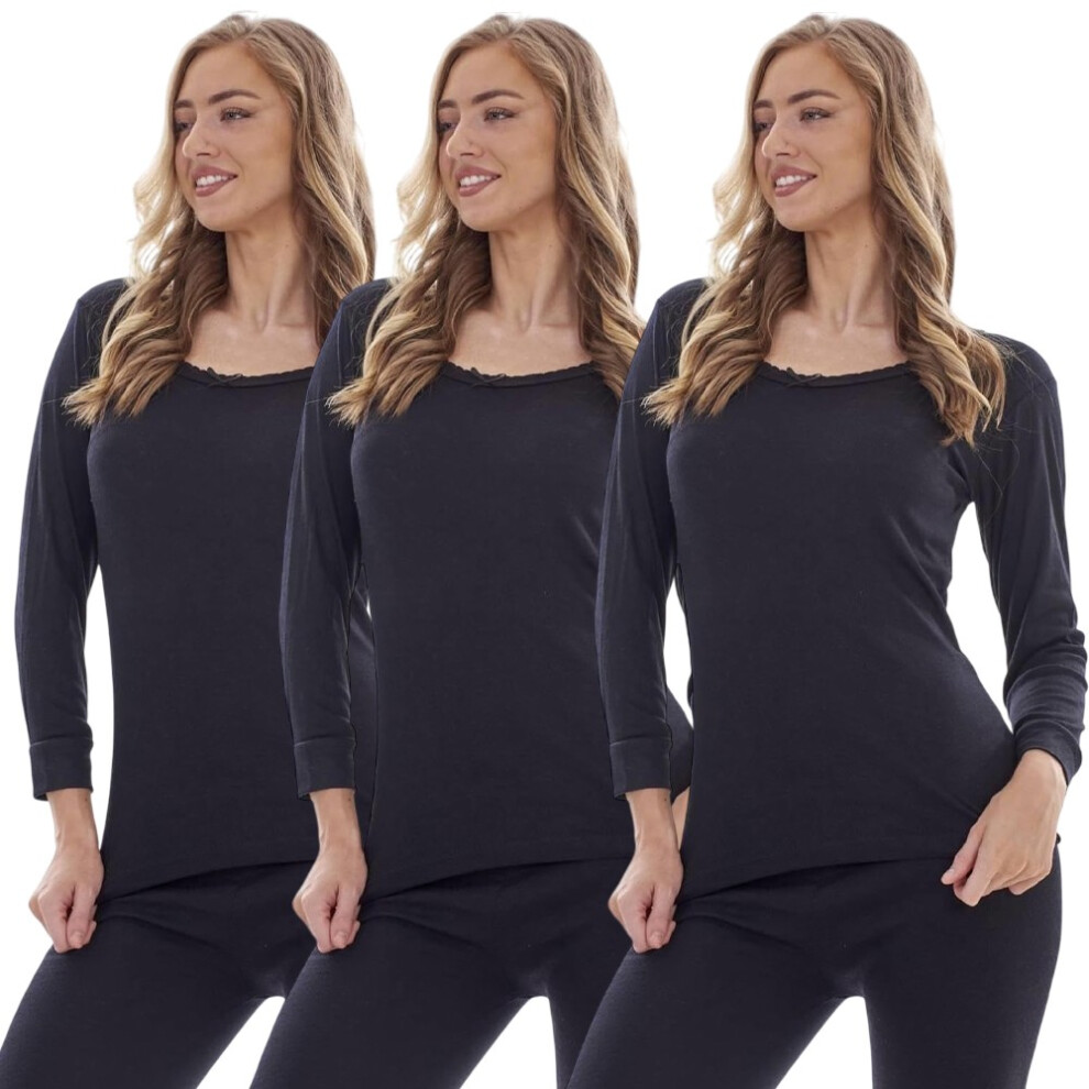 Heatforce Women's Black / Long-Sleeved Thermal Top (Pack Of 3)