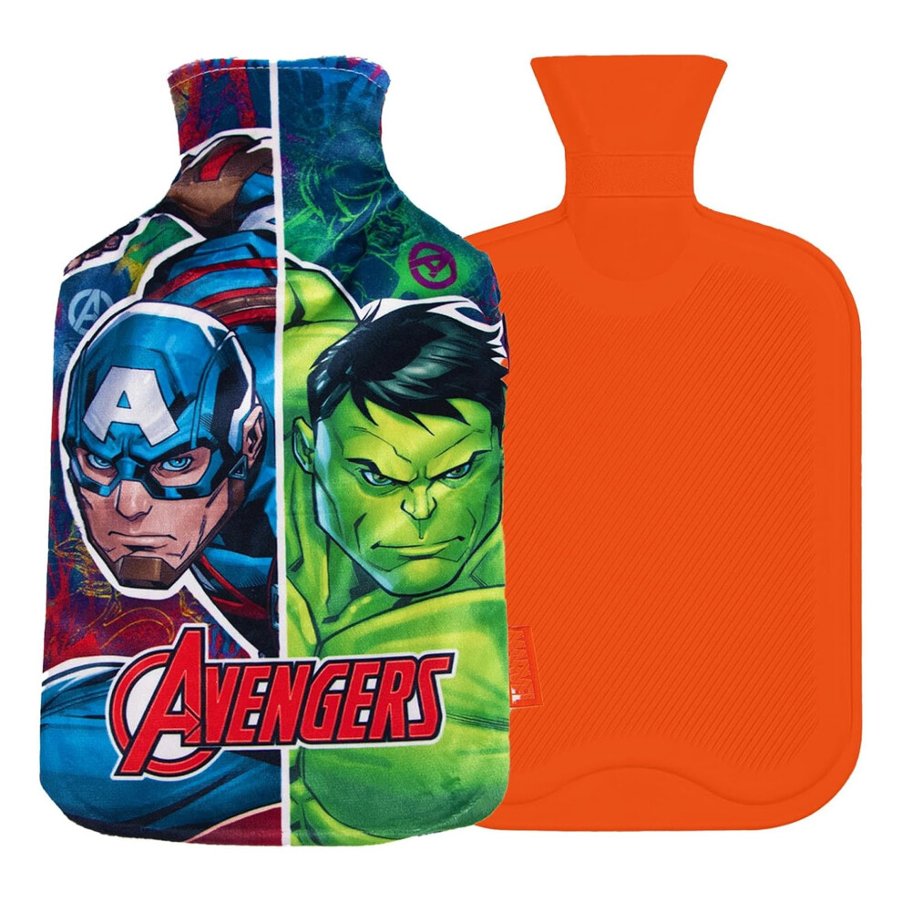 Avengers Reversible Hot Water Bottle And Cover 2L