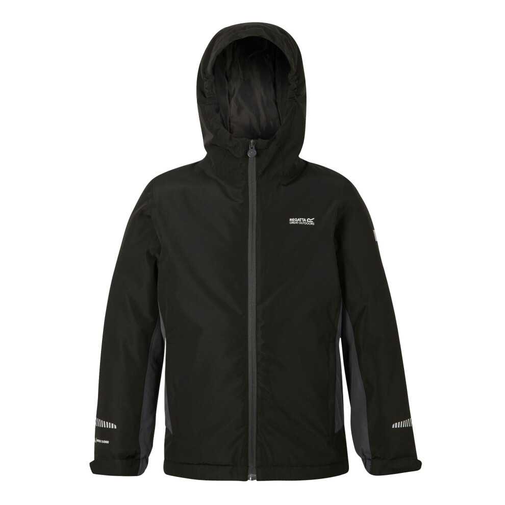Regatta Boys Black (11-12 Years, ) Childrens/Kids Hurdle Insulated Waterproof Jacket