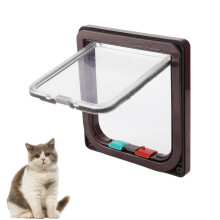Porta a sportello di sicurezza Cat Lock - plastica marrone, S
