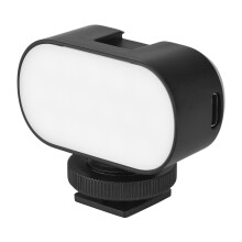 RGB Mini-LED-Videolicht RGB Vlog-Fülllicht 7 Farben CRI95+ Eingebaute Lithiumbatterie mit Cold Shoe Mount für Smartphone und Actionkameras