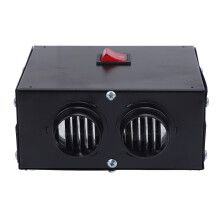 2-Loch-Autoheizer DC 12V 600W Tragbarer kleiner elektrischer Windschutzscheiben-Entfroster-Kit Wärmegerät Entfeuchter für LKW Fahrzeug Wint