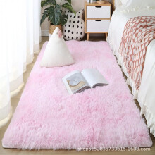 (Tie-dye - Girl's pink, 120*160cm) Bedroom bedside blanket, floor mat, plush carpet, children's room carpet