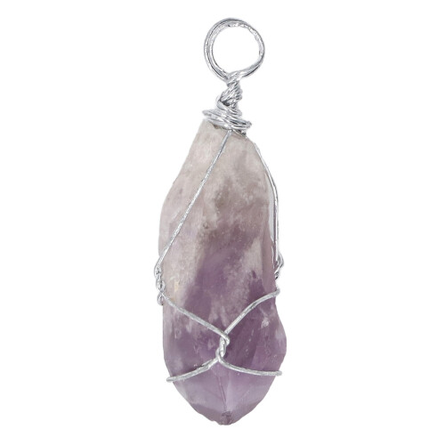 Nature Point Collana con pendente in cristallo viola 1