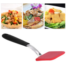 Spatule rouge en silicone+acier inoxydable 24 x 6,5 cm