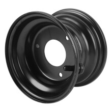 Cerchio in alluminio nero da 6 pollici per go-kart, con 3 fori, 145/70-6.