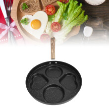 Padella per uova in ghisa divisa, antiaderente, Modello B, nera
