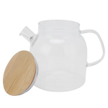 Teiera in vetro trasparente da 600 ml - 12  8 cm, coperchio da 8,3 cm
