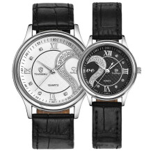 Tiannbu Ultrathin Leather Love Romantic Fashion Couple Wrist Watches 2pc Tw