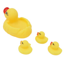 4er Set Baby-Enten Badespielzeug Süßes Tier-Float Badezimmer Dusche Spielzeug Kinder Geschenkdekoration Gelbe Ente