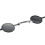 (Black Gray) Retro Mini Round Small Framed Sun Glasses TW 3