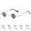 (Gold Gray) Retro Mini Round Small Framed Sun Glasses TW 2