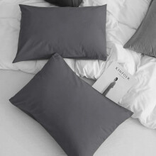(Pillowcases Pair: (50 x 75 cm ), Charcoal) Hotel Quality Bed Sheets Single Double King Size Fitted Sheet