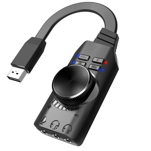 GS3 Scheda audio USB 2.0 18,1x3,4x2,2 cm nera 2