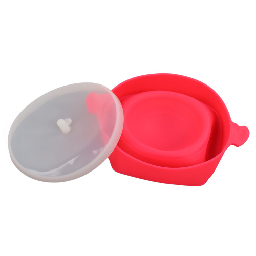Microwavable Popcorn Bowl with Transparent Lid and 2
